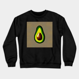 Green Avocado Vegan Therapy Illustration Pattern Crewneck Sweatshirt